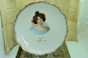 Vincennes, Indiana Souvenir Teller mit schöner Frau - Bild 1 von 1