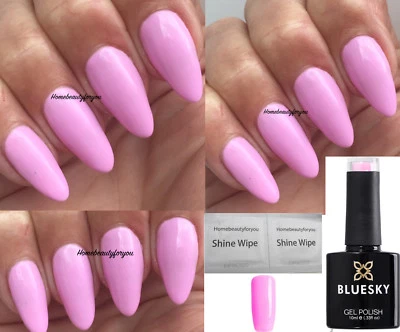 BLUESKY GEL NAIL POLISH PASTEL NEON BABY PINK CHERRY BOMB PN04 UV LED SOAK OFF