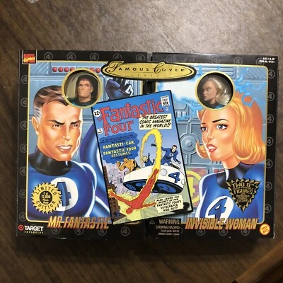 NUEVO EN CAJA Marvel Famosa Cubierta MR FANTASTICA, MUJER INVISIBLE 8" Figuras Toy Biz Target  Foto 1 de 4