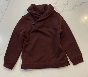 Osh Kosh Boys Sweater Size 5 Burgundy Dressy Soft Warm Button Collar - Picture 1 of 8