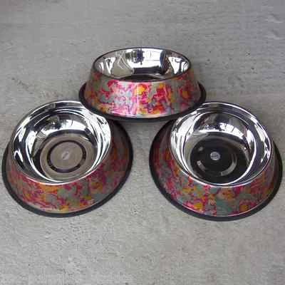 rutschfester Hundenapf, Chrom Napf 1,81 Liter - (Edelstahlnapf) Napf Hund - Bild 1 von 3