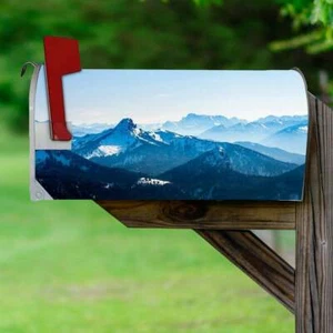 Winter Mountain Mailbox Cover Magnetic Snow Scene VWAQ - MBM38 - Picture 1 of 3