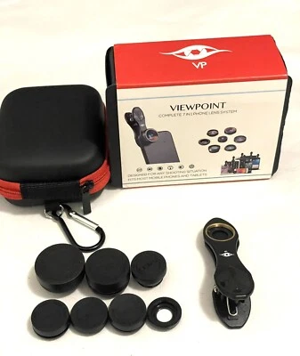 Viewpoint 7 in 1 Clip On Cell Phone Camera Lens Kit | for iPhone 7 6/6S 6S... - Image 1 of 4