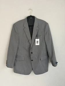 Craft & Barrow Man Gray Herringbone Sport Coat, Size 44L - Picture 1 of 7