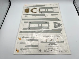 Vintage Jade-Verlag Wilhelmshaven Troyburg Cargo Ship 1/250 Paper Model Kit - Picture 1 of 4