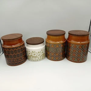 Zuccheriere ceramica Hornsea 4 cimeli, Bronte, Fleur vintage 3x marrone e 1x bianco - Foto 1 di 19