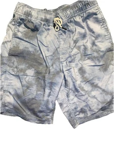 Rvca Boys Elastic Waist Tie Waist Boys Swimsuit Size Medium Mid Thigh - Picture 1 of 5