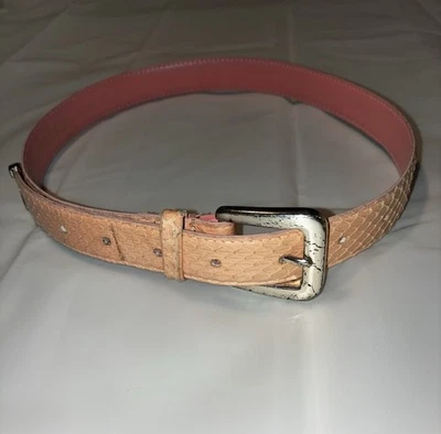The Ritz Pink Genuine Snake Skin Belt - Women's Size M/L - Image 1 of 4