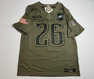 Autentica maglia XL Saquon Barkley #26 Salute To Service Olive Eagles - Foto 1 di 10