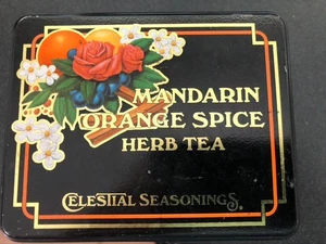 Vintage Celestial Seasonings Mandarin Orange Spice Herb Tea tin, c. 1982 - Picture 1 of 7