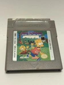 Bart Simpson Escape From Camp Deadly (Nintendo Game Boy) Authentic Tested - Picture 1 of 2