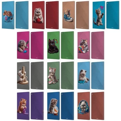 OFFICIAL P.D. MORENO PLAY CAT ARTWORK LEATHER BOOK CASE FOR AMAZON FIRE - Image 1 of 4