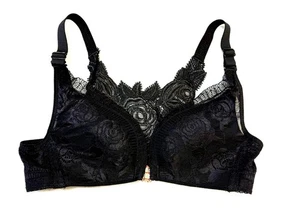 Floral Secrets Comfort Rose Racerback Lift Bra Black 38/85 Front Closure Padded - Picture 1 of 10