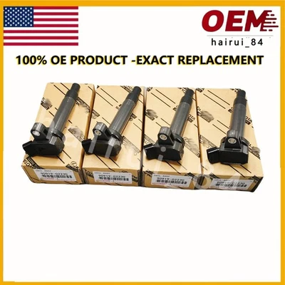 NEW OEM 4pcs Ignition Coils Denso For Toyota Tundra 4.7L V8 90919-02230 673-1303 - Image 1 of 4