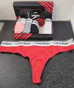 Calvin Klein Underwear Woman's Thongs ,XL New With Tags, Cotton. - Picture 1 of 3