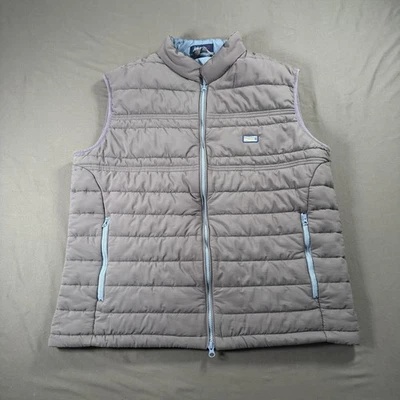 johnnie-O Vest Mens Extra Large Pewter Harwich Quilted Puffer Full Zip JMVTL470 - Image 1 of 4