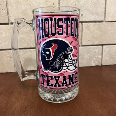 Houston Texans - NFL - Collectible Handled Beer Stein Mug Glass - 7" Tall - Image 1 of 4