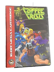 New Coffee Crisis Sega Genesis Homebrewing Game Mega Cat Studios 2019 MINT - Picture 1 of 6