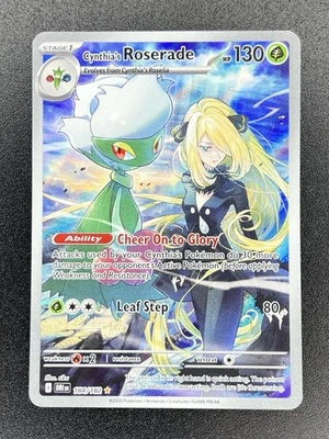 Cynthia's Roserade 184/182 Destined Rivals Illustration Rare Pokemon NM - Image 1 of 2