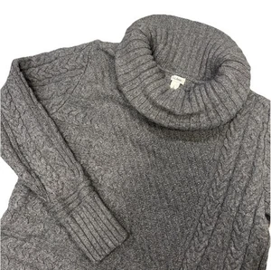 L.L. Maglione asimmetrico Bean taglia L grigio collo cappuccio pescatore maglia cavo - Foto 1 di 7