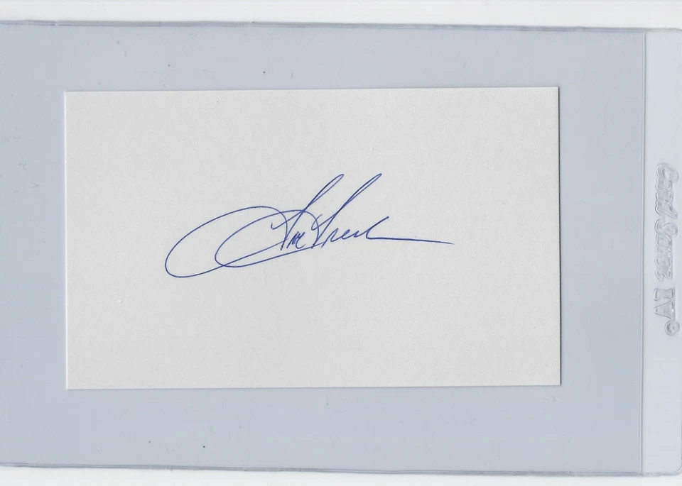 Tom Tresh Signed Auto Baseball 3x5 Index Card Autograph - Image 1 of 1