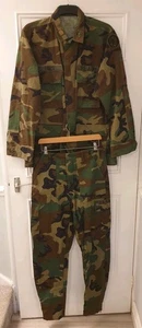 US Army Woodland Camo Uniform Set Major Rank Medium Vintage Military  - Picture 1 of 11