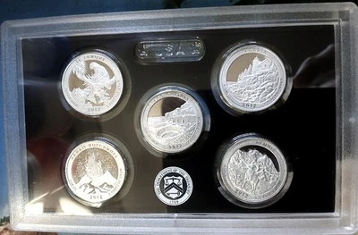 2012 ATB Quarters Silver Proof Set - Volcanoes, El Yunque +++ / No Box - No COA - Image 1 of 2