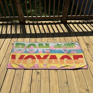 Vintage IPANEMA Abstract “Bon Voyage” Rare Beach Towel - Picture 1 of 10