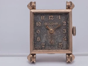 4u2fix 1947 - Bulova Clinton Herren 21mm 8AH 10k RGP Tankuhr - Bild 1 von 12