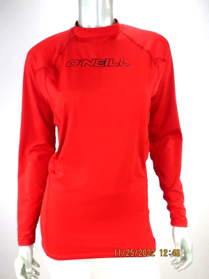 O'NEILL SZ L 聚乙烯/氨纶全新无标签红色运动模拟领衬衫衬衫活动上衣 — 第 1/4 张图片