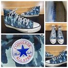 Camouflage bleu Converse vintage des années 90 fabriqué aux États-Unis Chuck Taylor ALL STAR Hi-Tops taille 7,5