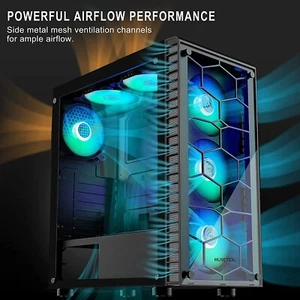 Geforce RTX 3060 Gaming Computer Desktop PC Quad Core 4.3 GHZ 16GB RAM 500GB SSD - Picture 1 of 8