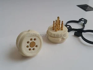 2x CMC Ceramic 7Pin Tube Socket AEE91 EC92 6X4 6AQ5 12AF6 12AJ6 - Picture 1 of 5