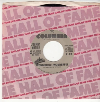 JOHNNY MATHIS - WONDERFUL! WONDERFUL!/TWELFTH OF NEVER - MINT REISSUE 45 - NEW - Image 1 of 2