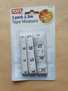 MESSBAND ANSCHNEIDEN 60 ZOLL 3ER-PACK TUCH NÄHEN NÄHEN GROSSDRUCK WEICH - Bild 1 von 3