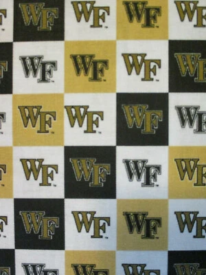 WAKE FOREST WF DIÁCONOS CUADRADOS TELA DE ALGODÓN FQ Foto 1 de 4