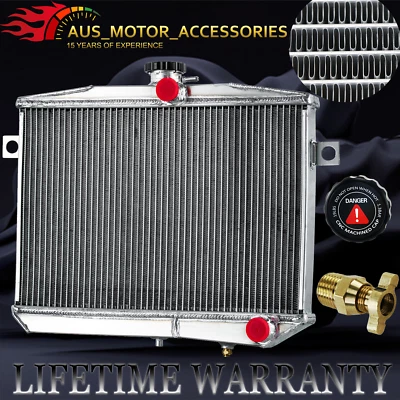 4 Row Aluminum Radiator For 1959-1970 1961 Volvo Amazon P1800 W/B18 B20 GT MT - Imagem 1 de 4