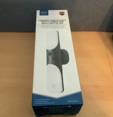 NEW eufy security S100 Wired Wall Light Security Camera Outdoor 2K 1200 Lumen - Image 1 of 4