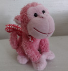 Pink Monkey Plush Valentines Heart 6" Soft Toy Stuffed Animal DanDee? Walmart?