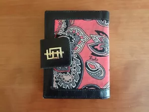 Vintage Emilio Pucci Fabric Floral with Leather Trim Exterior Card Holder - Picture 1 of 8