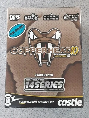 Castle Creations Copperhead 10 1/10 Sensored Combo w/1406 7700Kv 010016604 New! - Image 1 of 4