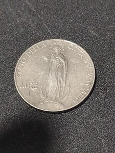 1930 VATICAN CITY Italy POPE PIUS XI Papal JUBILEE Italian 1 Lire Coin - Picture 1 of 2