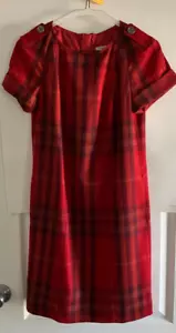 Burberry Brit rot kariertes Kleid Größe 4 Urlaub Weihnachten knielang - Bild 1 von 12