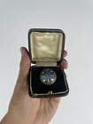 Antique Imperial Russian Silver Brooch 84 Sterling Silver Enameled Original +box