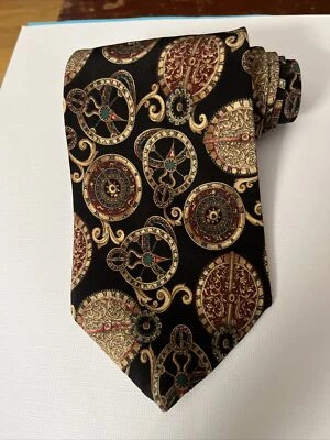 Corbata de seda para hombre Metropolitan Museum of Art negra con varios colores 4” W 56” L Foto 1 de 4