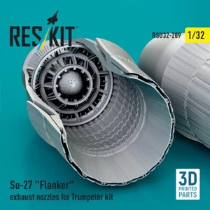 Su-27 "Flanker" exhaust nozzles for Trumpeter kit Scale 1:32 ResKit RSU32-0209 - Picture 1 of 3