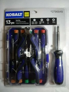 New Sealed Kobalt 0796849 13 pc Tool Set screwdriver plier case - Picture 1 of 2