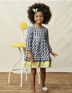 NWT Matilda Jane Enchanted Garden Gingham and Giggles Textured Dress Size 4 NWT - Picture 1 of 3