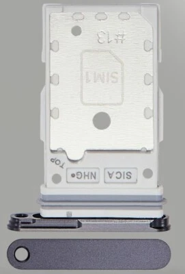 Bandeja de tarjeta SIM doble original OEM para Samsung Galaxy S25 y S25 Plus 5G (negro) Foto 1 de 3