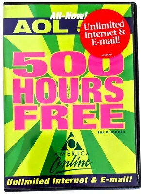 RARE 'Green Sunburst" America Online Collectible / Install Disc Vintage AOL v5.0 - Image 1 of 4